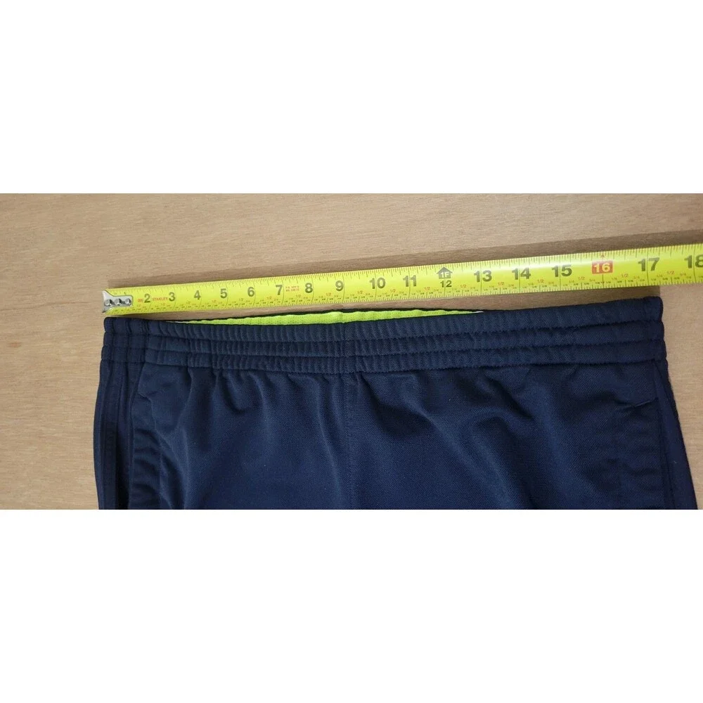 Adidas Navy Blue Performance Sweatpants Large Men's Blue Stripes Side ACTIVE